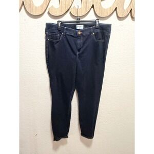 Lane Bryant Womens Size 18 Dark Indigo Skinny Jeans High Rise Stretch Denim